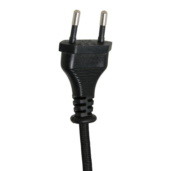 Zwarte wandlamp kasket 2693zw met grote fitting en schakelaar