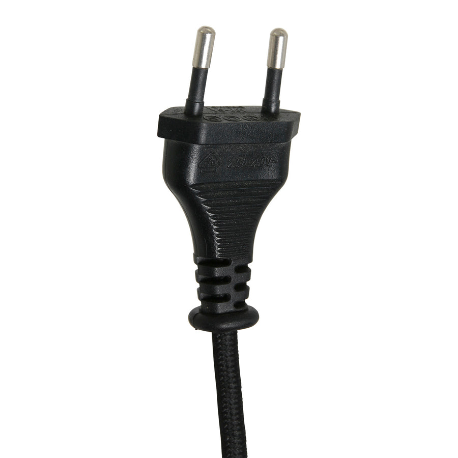 Zwarte wandlamp kasket 2693zw met grote fitting en schakelaar