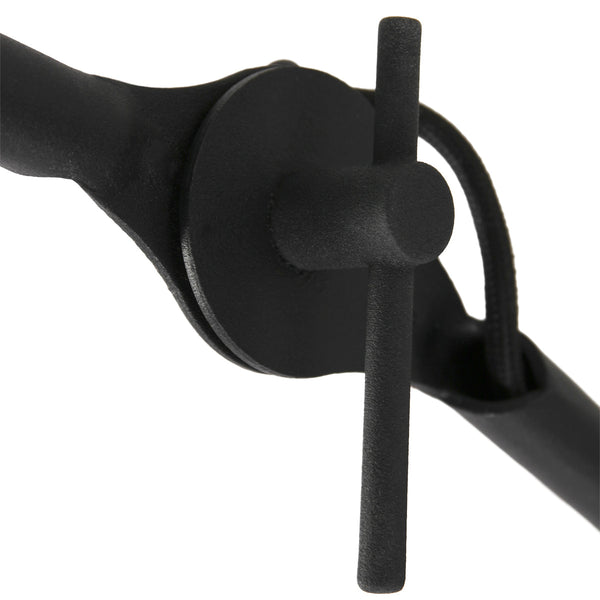 Zwarte wandlamp kasket 2693zw met grote fitting en schakelaar