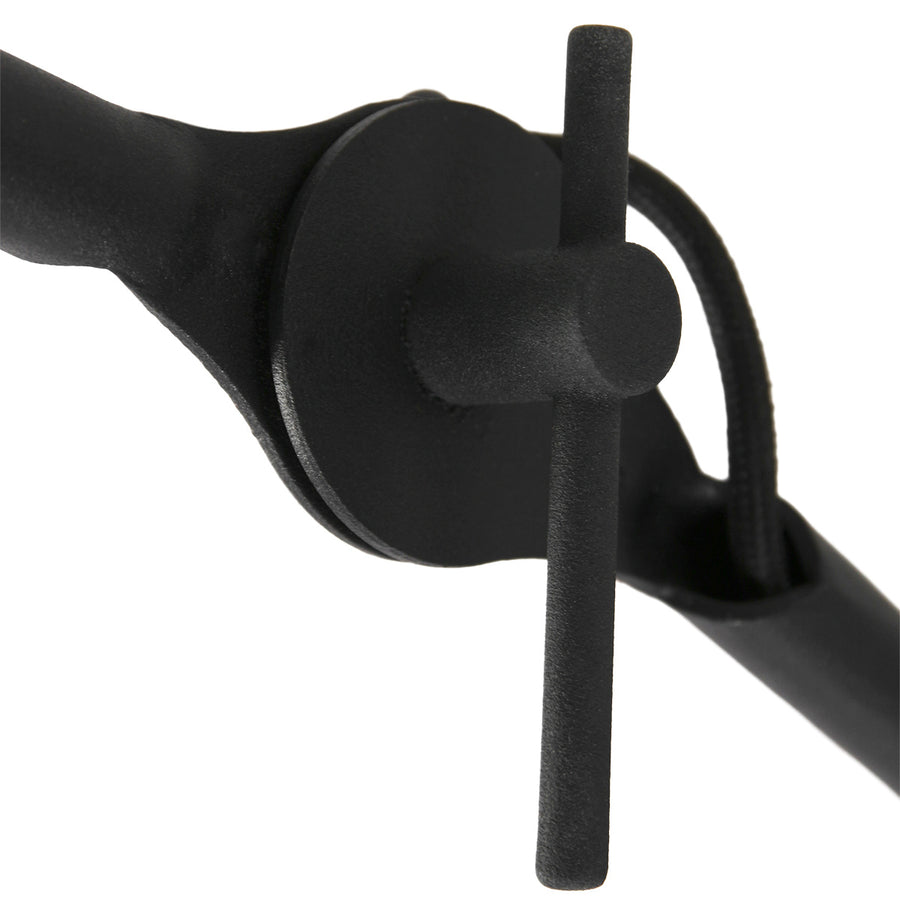 Zwarte wandlamp kasket 2693zw met grote fitting en schakelaar