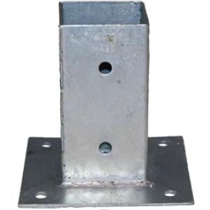 Paalhouder plaat 7x7cm gegalv