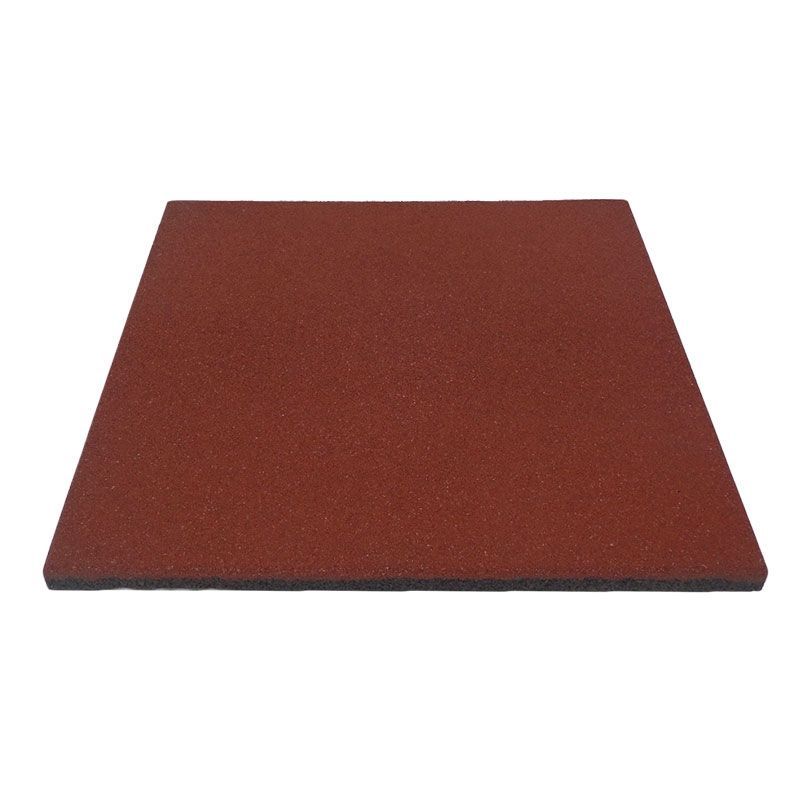Rubberen tegel rood, 50x50 cm, dikte 25mm,