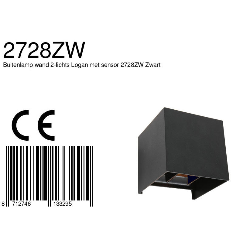 Buitenlamp Logan 2728ZW Zwart