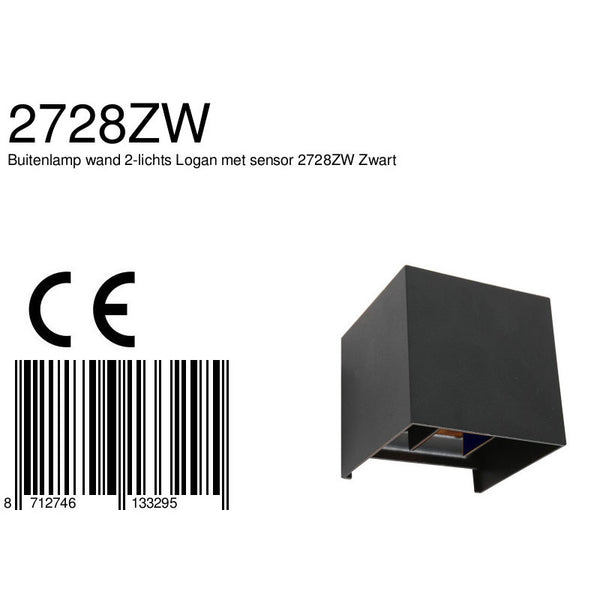 Buitenlamp Logan 2728ZW Zwart