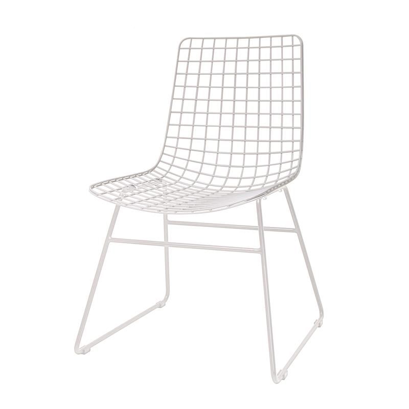 Metal wire chair white