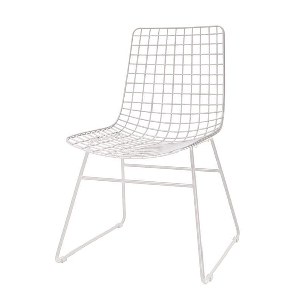 Metal wire chair white