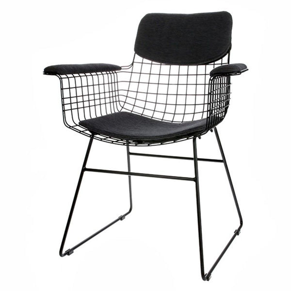 Wire armchair comfort kit dark grey
