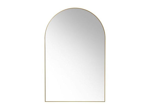 Arch wall mirror brass