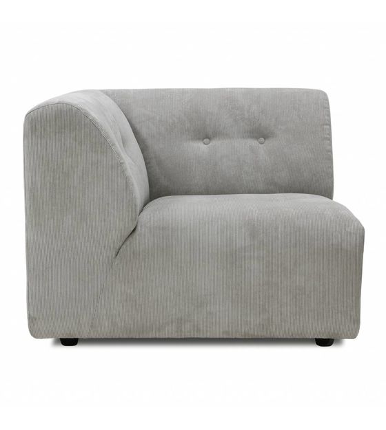 Vint couch: element left, corduroy rib, cream