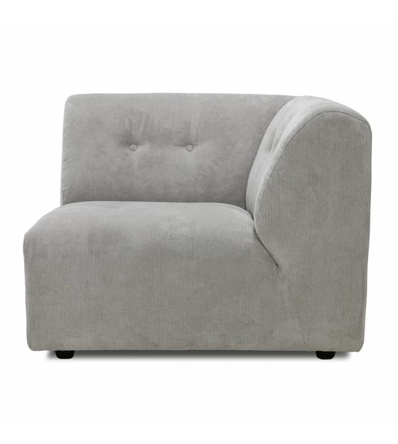 Vint couch: element right, corduroy rib, cream