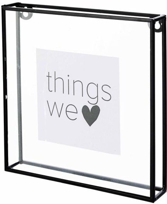 Photo Frame Metal Black 20x20x3.5cm