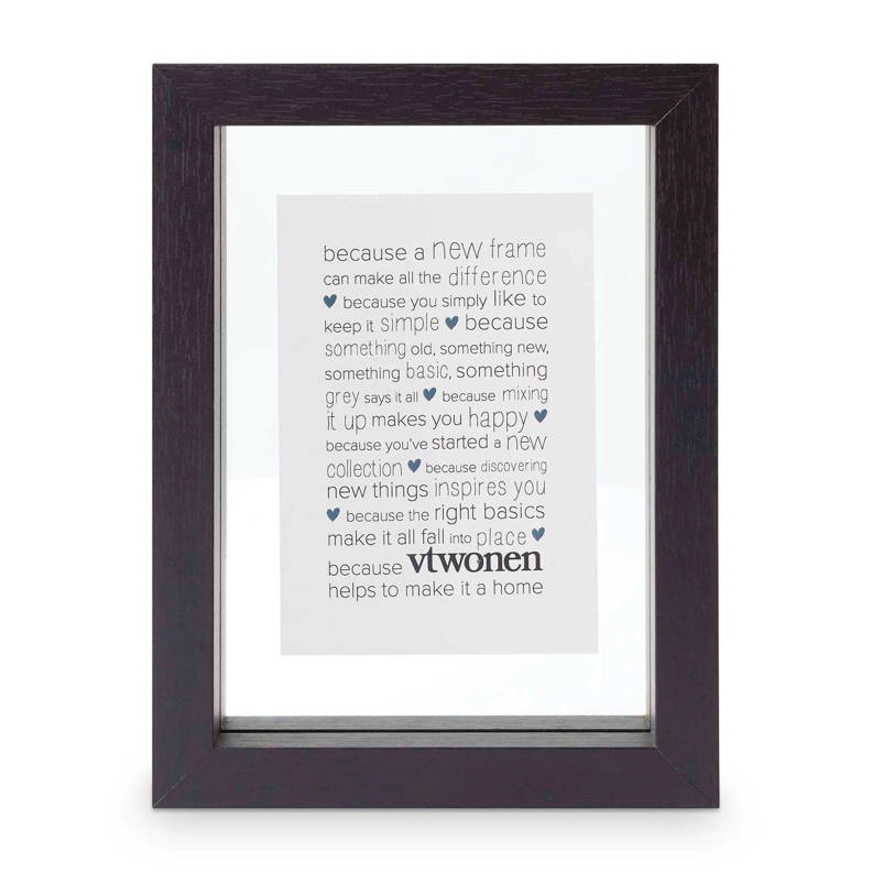 Photo Frame Wood Black A7 13.5x18x4cm
