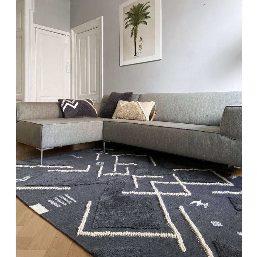 Malagoon vloerkleed wonder - antracietgrijs - 160x260cm 100% wol