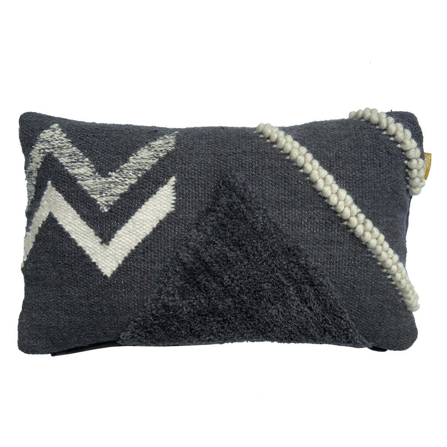 Malagoon sierkussen wonder - donkergrijs - 35x60cm 100% wol