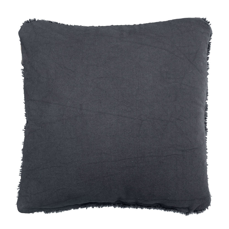 Malagoon sierkussen tufted - donkergrijs - 50x50cm 100% wol