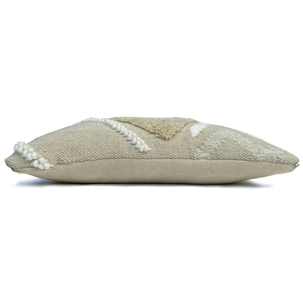 Malagoon sierkussen wonder - beige (cocoon) - 35x60cm 100% wol