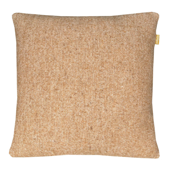 Malagoon sierkussen kameelbeige omkeerbaar - 50x50cm gerecyclede wol