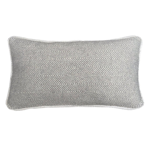 Malagoon sierkussen grijs met structuur - 35x60cm gerecyclede wol