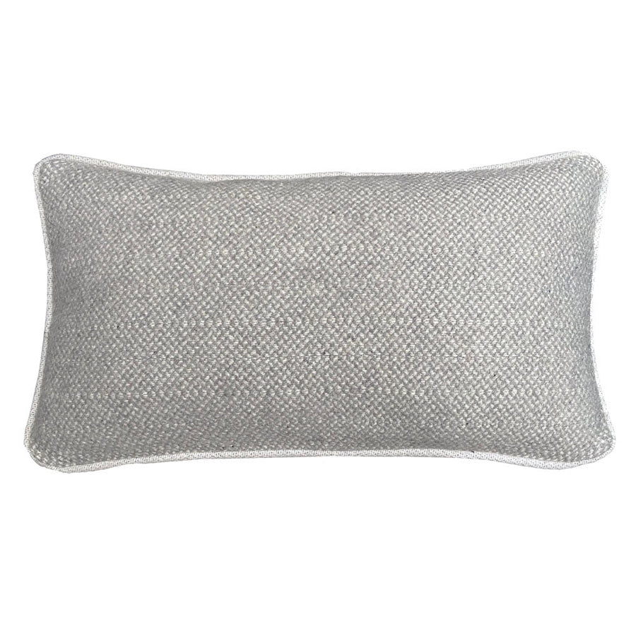 Malagoon sierkussen grijs met structuur - 35x60cm gerecyclede wol