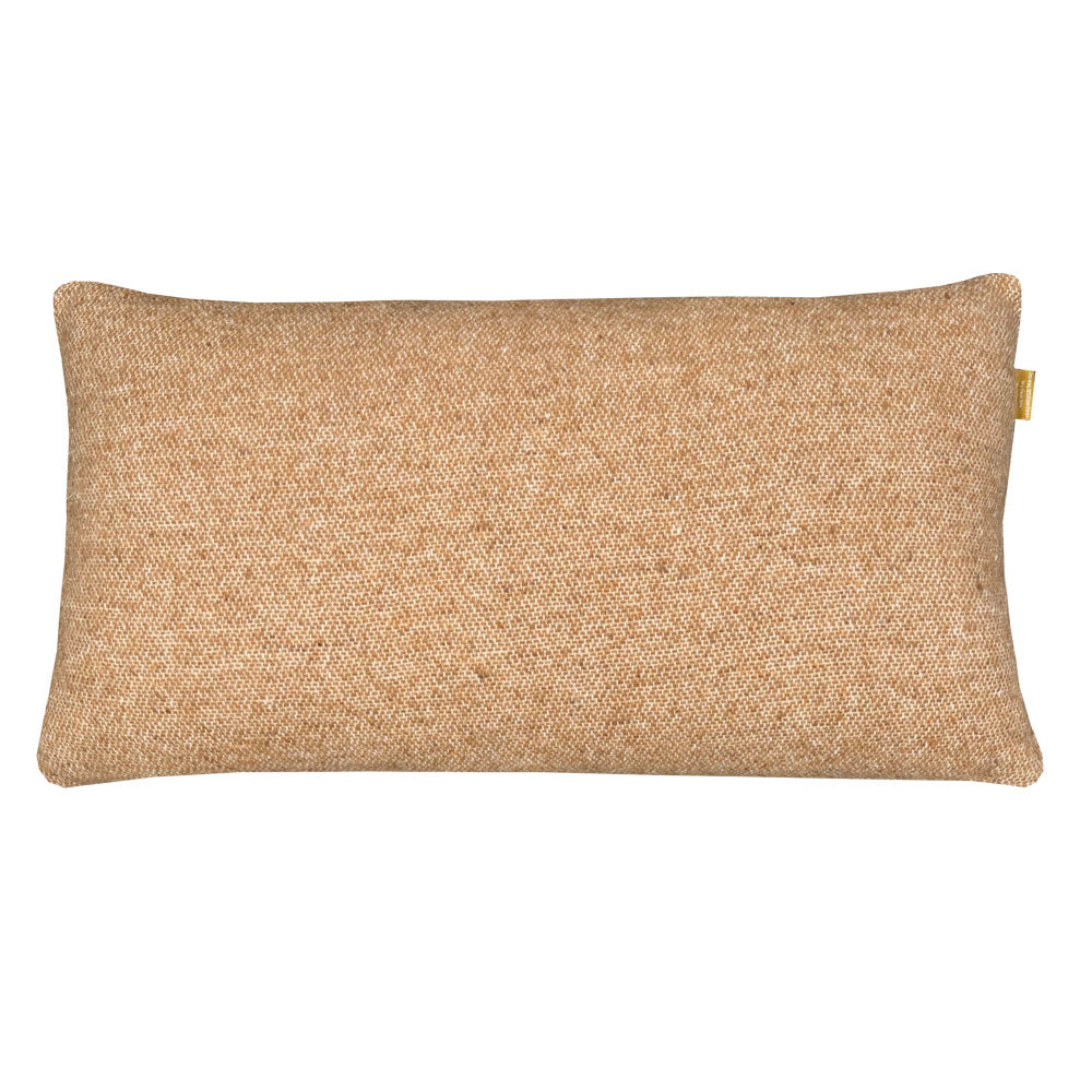 Malagoon sierkussen kameelbeige omkeerbaar - 35x60cm gerecyclede wol
