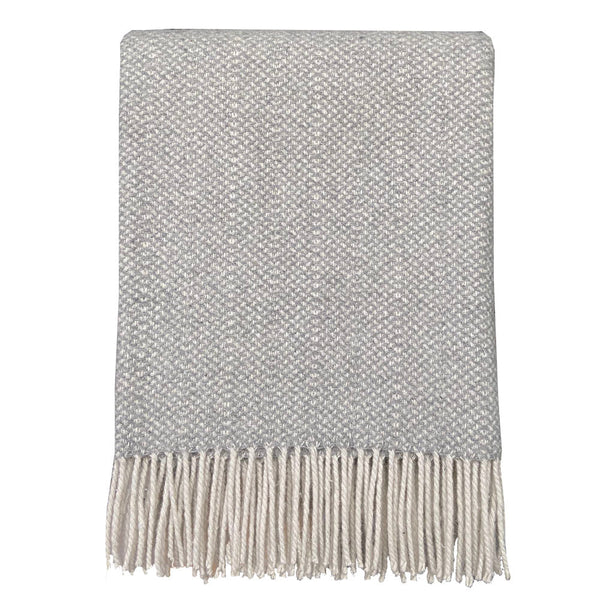 Malagoon plaid grijs met structuur - 130x170cm gerecyclede wol