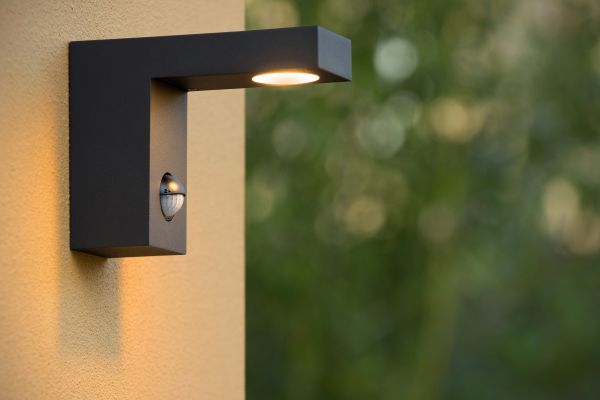 IR Wandspot Buiten LED 1x6W 3000K IP54 Antraciet