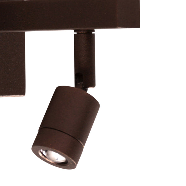 Wandlamp stang 2995ca armatuur met leeslamp in cacao metaal