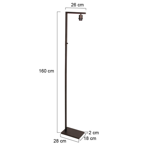 Vloerlamp stang 2997ca, cacao basis voor sfeervol maatwerk