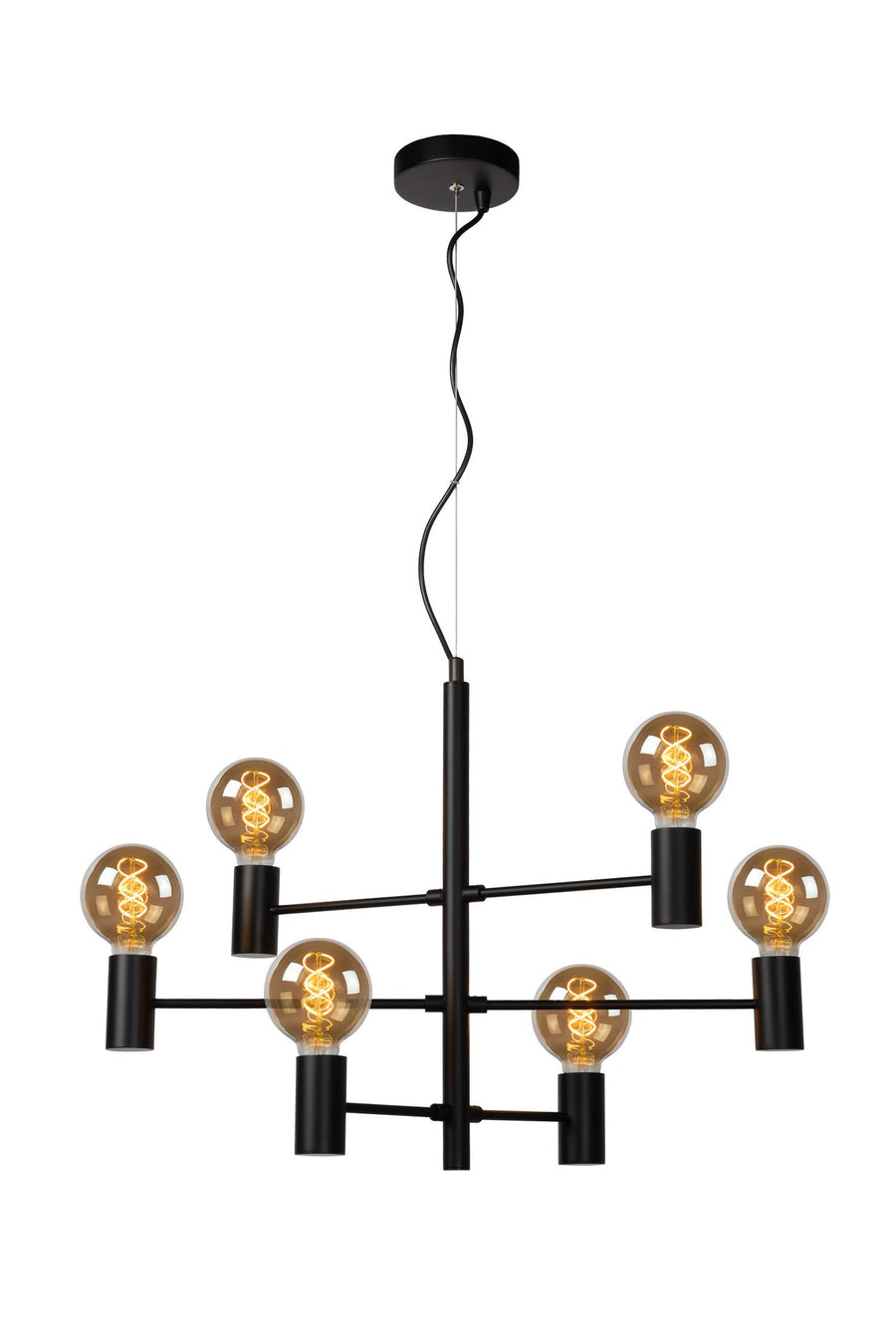 Lucide LEANNE hanglamp 6 × E27, zwart