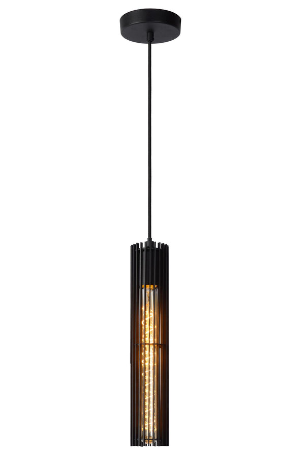 Lucide LIONEL hanglamp Ø 6,5 cm, E27, zwart