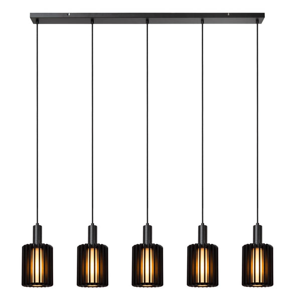Lucide LAMBRES hanglamp 5 × E27, zwart
