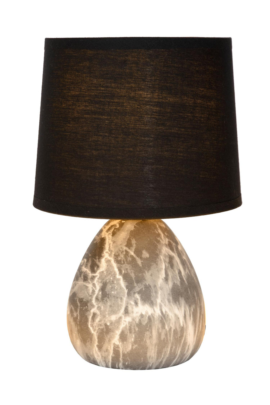Lucide MARMO tafellamp Ø 16 cm, E14, zwart