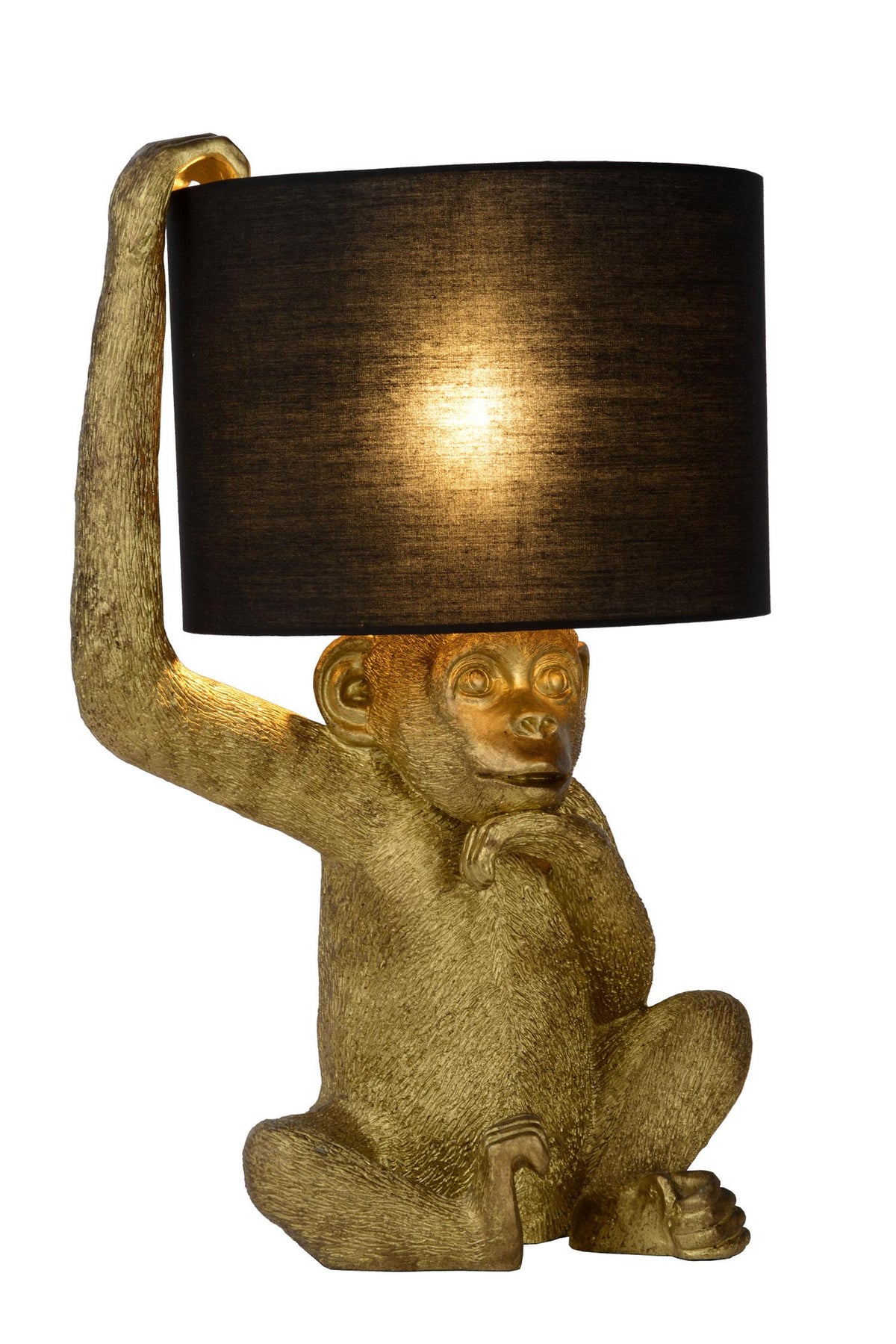Lucide EXTRAVAGANZA CHIMP tafellamp Ø 30 cm, E14, zwart