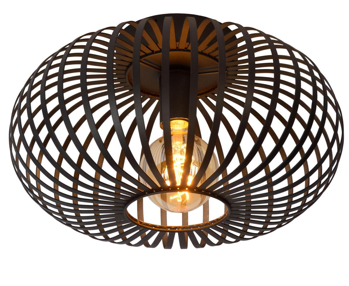 Lucide MANUELA plafondlamp Ø 39,5 cm, E27, zwart