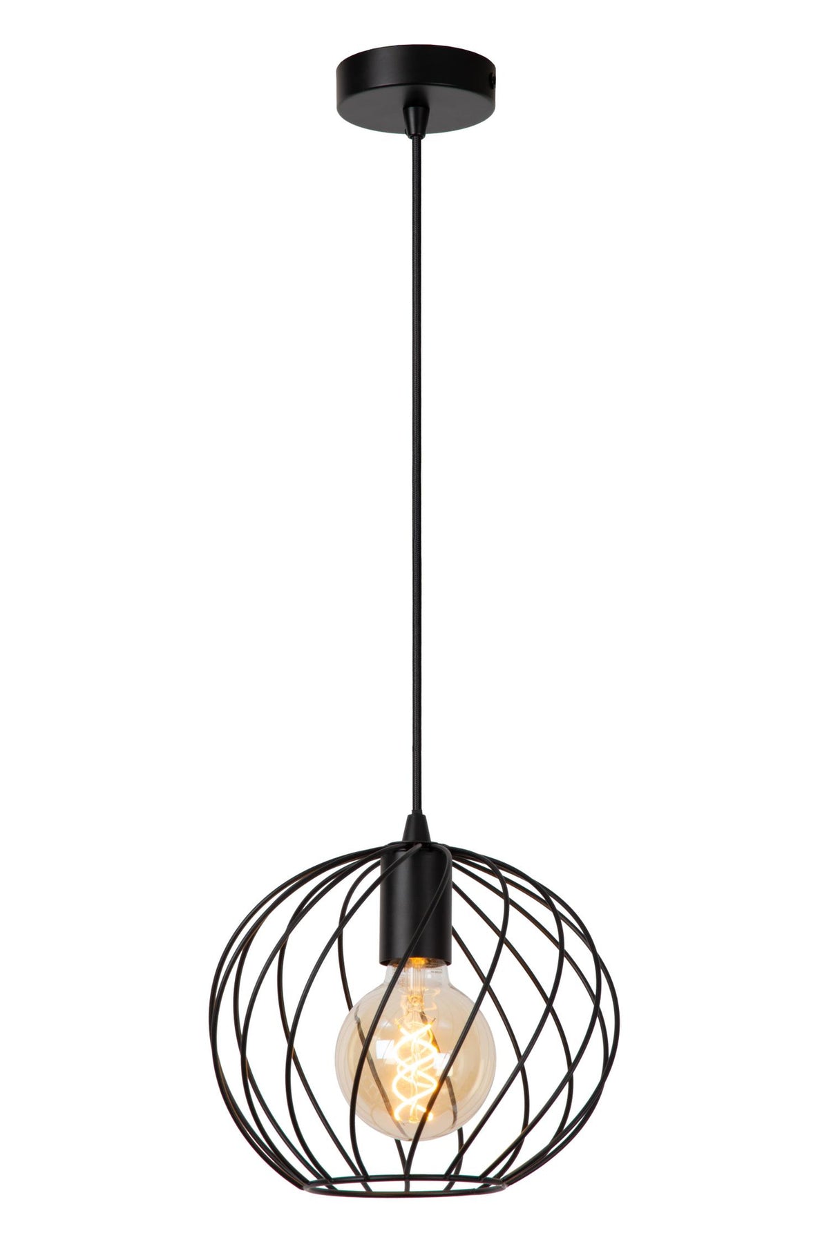 Lucide DANZA hanglamp Ø 25 cm, E27, zwart