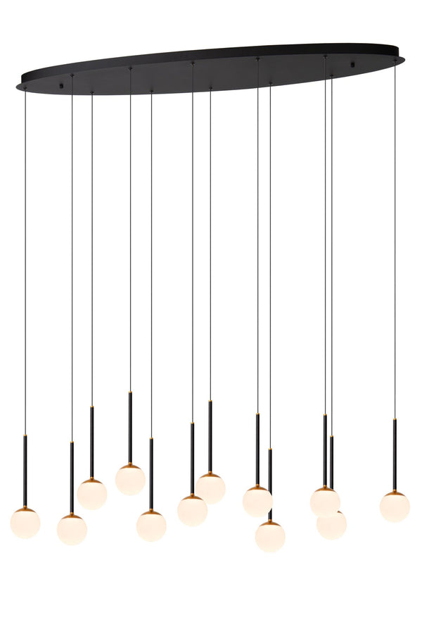 Lucide CALINA dimbare LED-hanglamp 12 × 7 W, 2200–3300 K, zwart