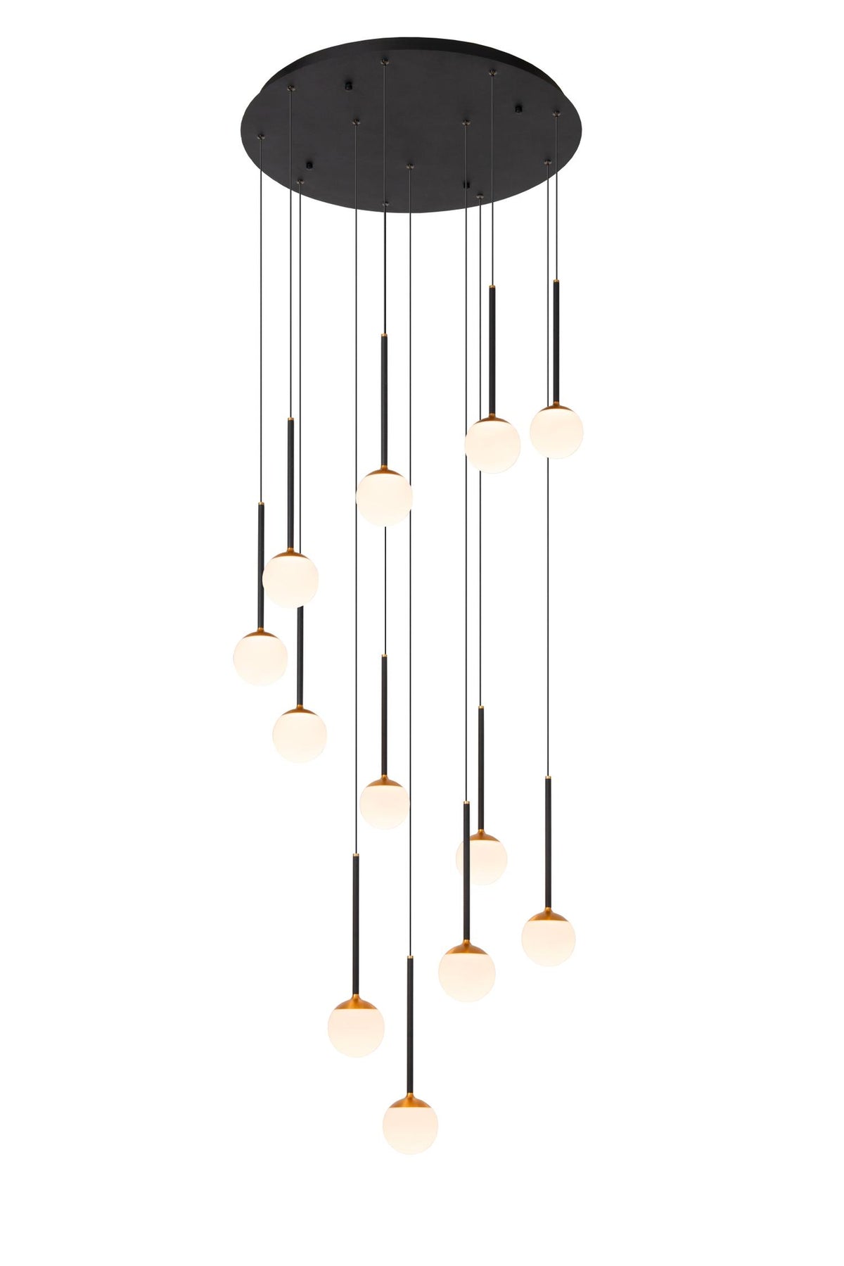 Lucide CALINA dimbare LED-hanglamp Ø 69,9 cm, 12 × 7,7 W, zwart
