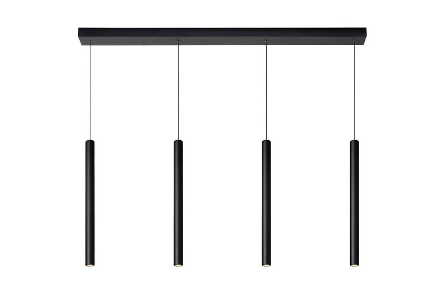 Lucide LORENZ dimbare LED-hanglamp 4 × 4 W, zwart