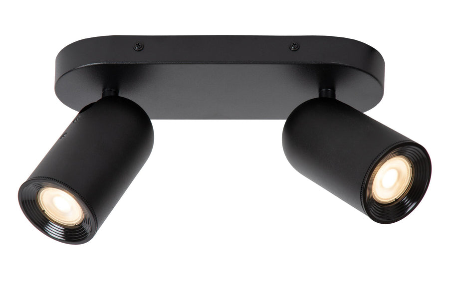 Lucide PUNCH plafondspot 2 × GU10, zwart