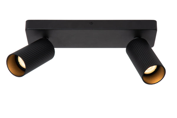 Lucide CLUBS plafondspot 2 × GU10, zwart