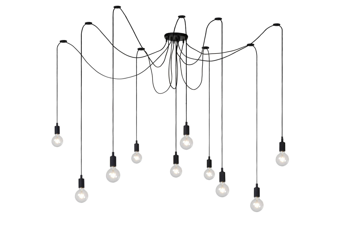 Lucide FIX hanglamp 10 × E27, zwart