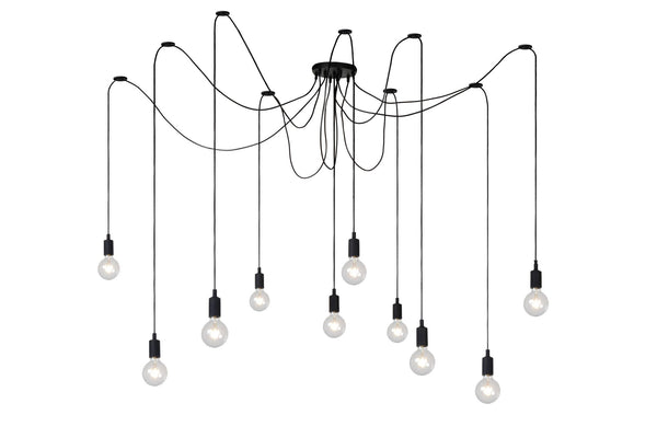 Lucide FIX hanglamp 10 × E27, zwart