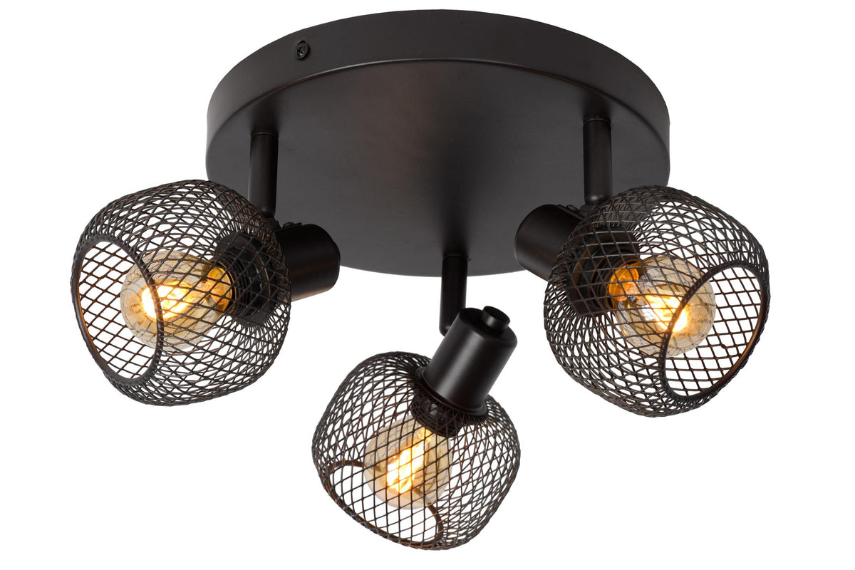 Lucide MAREN plafondspot Ø 37 cm, 3 × E14, zwart