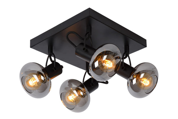 Lucide MADEE plafondspot 4 × E14, zwart