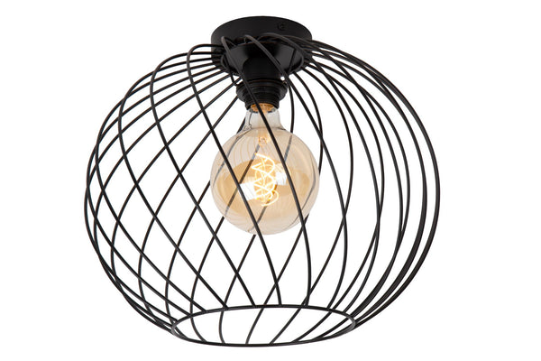 Lucide DANZA plafondlamp Ø 40 cm, E27, zwart