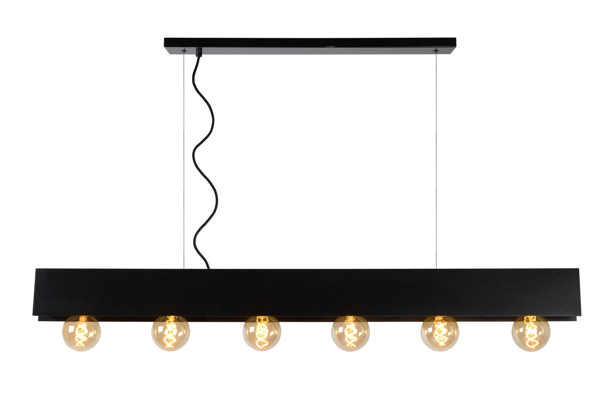 Lucide SURTUS hanglamp 6 × E27, zwart