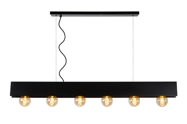 Lucide SURTUS hanglamp 6 × E27, zwart