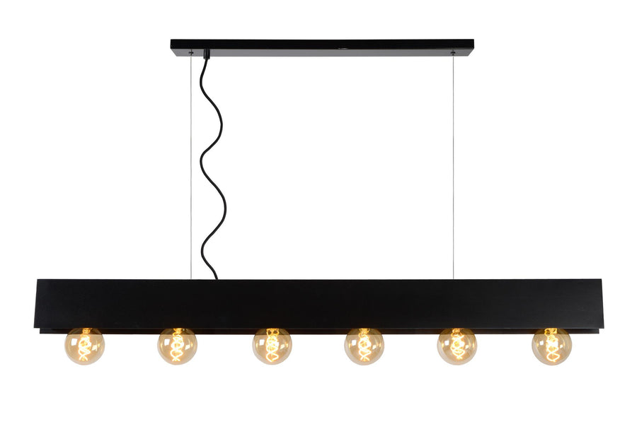 Lucide SURTUS hanglamp 6 × E27, zwart