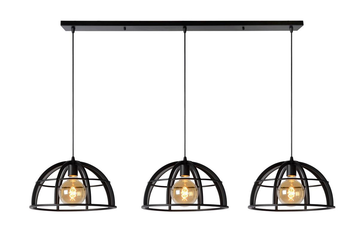 Lucide DIKRA hanglamp Ø 40 cm, 3 × E27, zwart