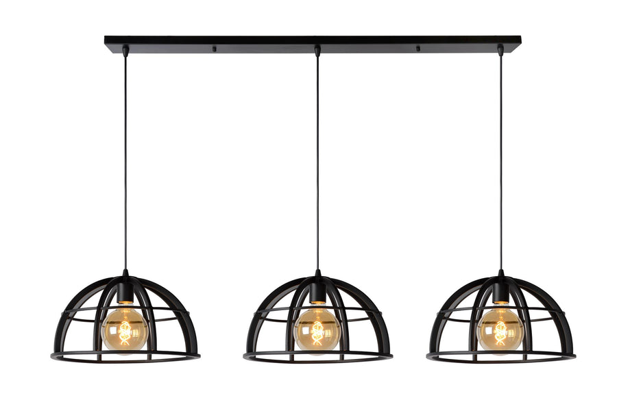 Lucide DIKRA hanglamp Ø 40 cm, 3 × E27, zwart